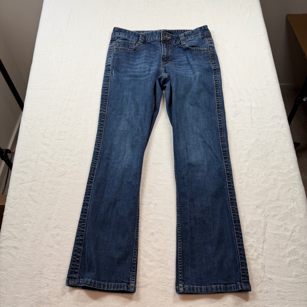 Calvin Klein Jean Bootcut Women Size 1 Blue Excellent Medium Wash Mid Rise Denim